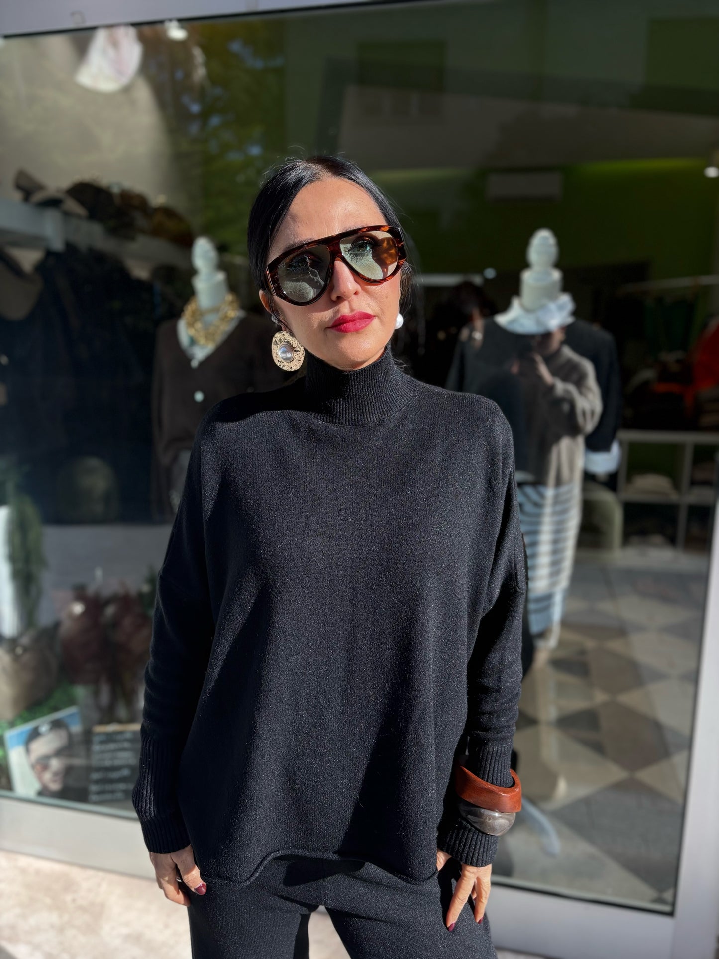 Coordinato in maglia black