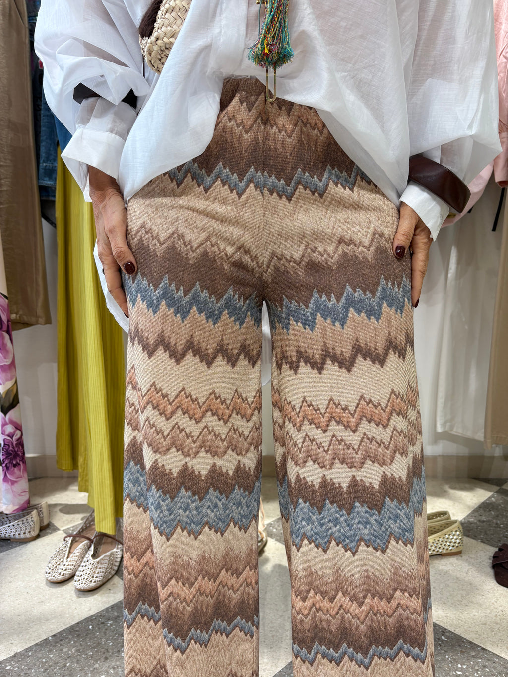 Pantalone ampio fantasia