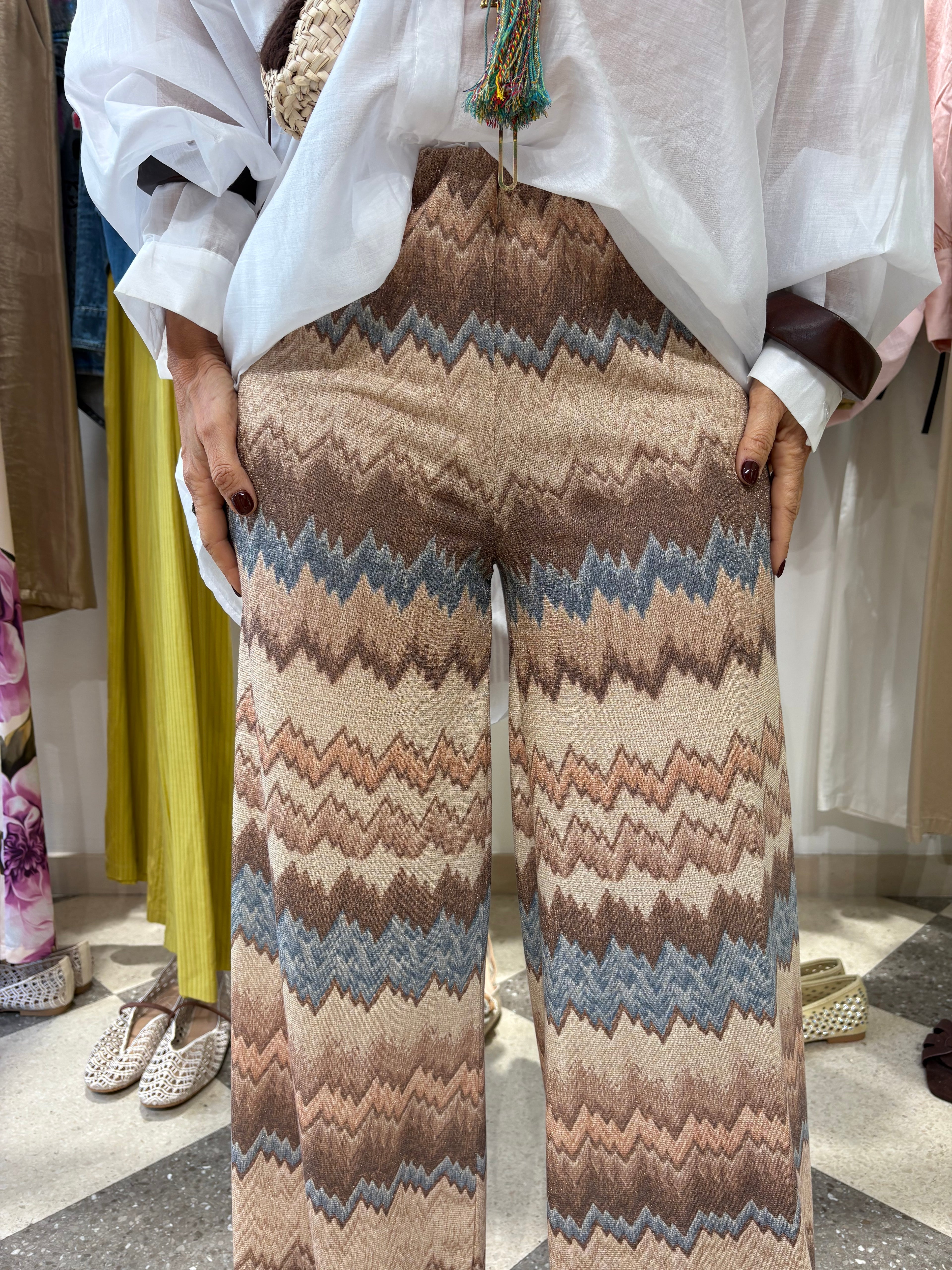 Pantalone ampio fantasia