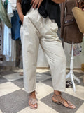 Pantalone in cotone con elastico in vita