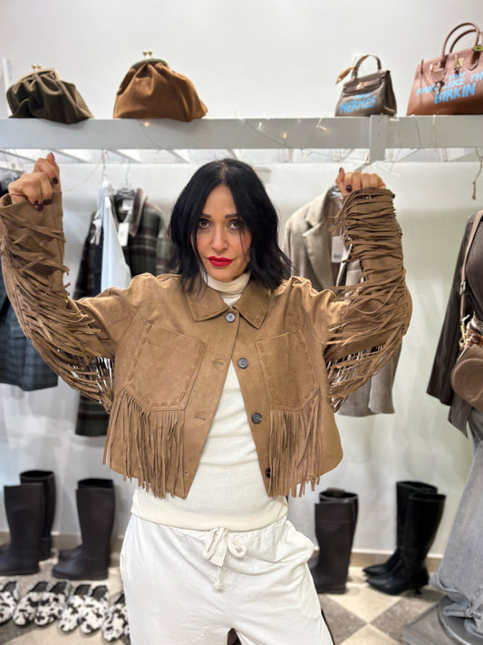 Giacca fringes Texas