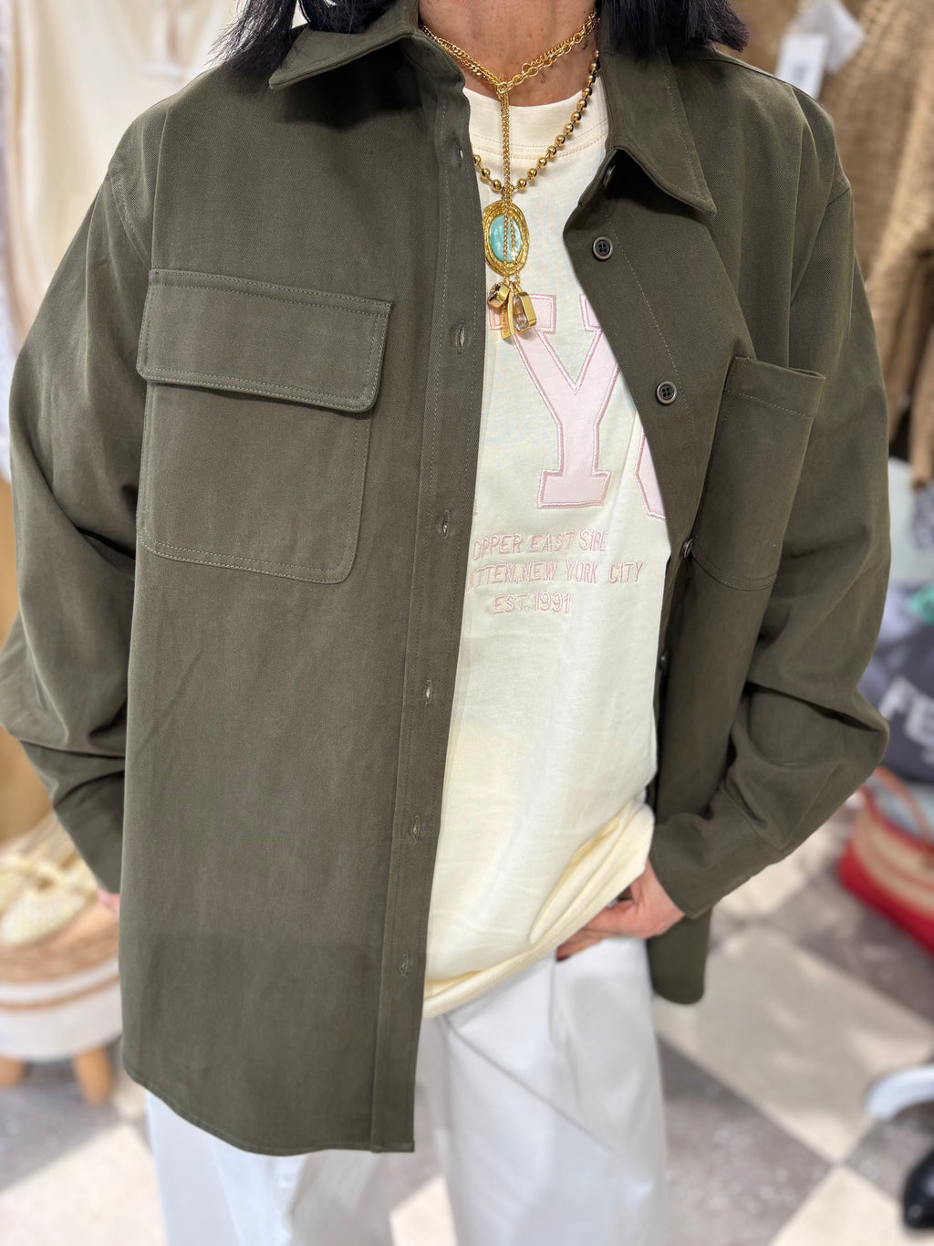 Giacca militare fit over