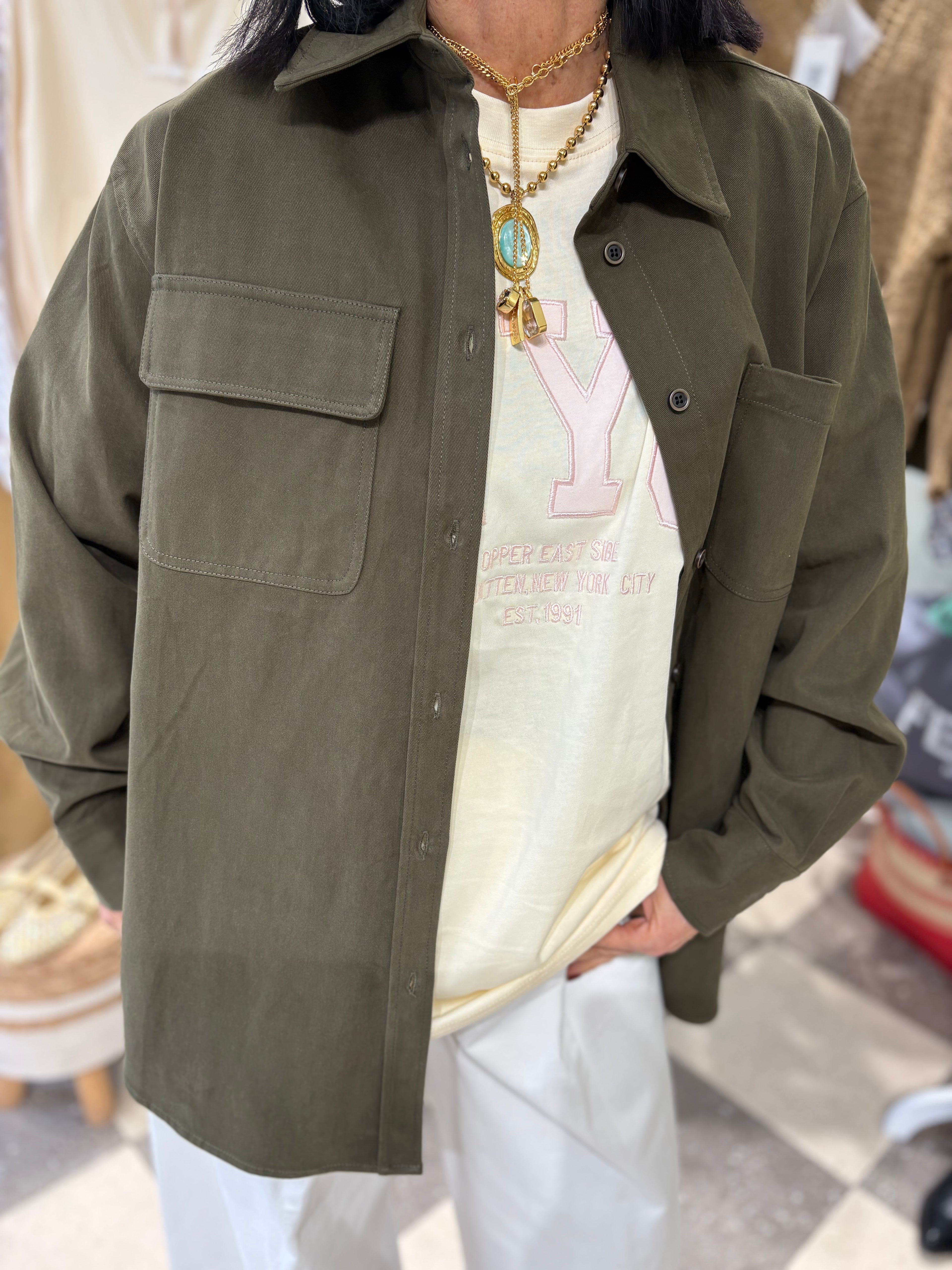 Giacca militare fit over