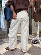 Pantalone barrel pizzo