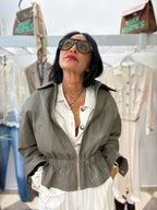 Bomber ecopelle effetto vintage