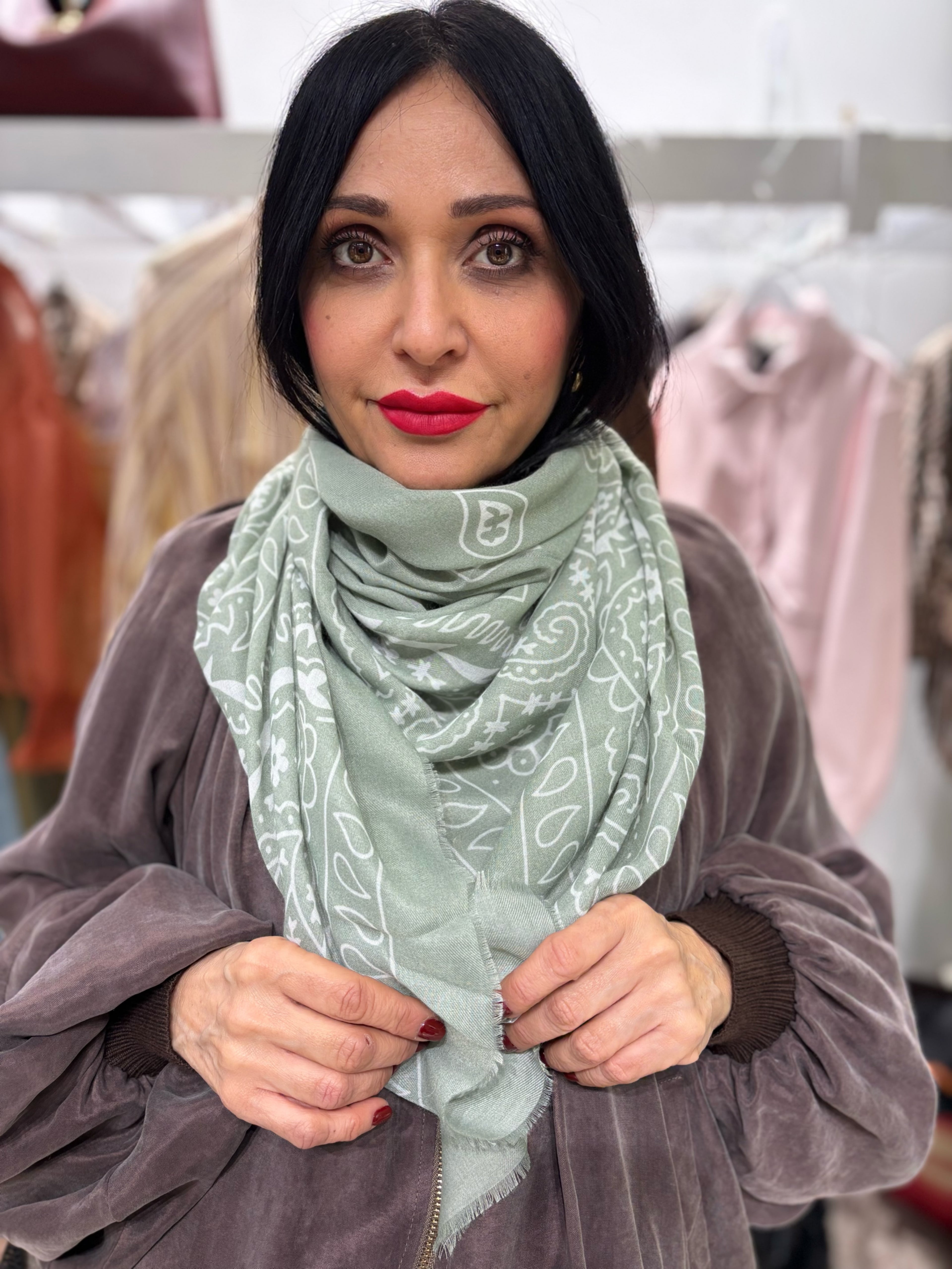 Pashmina stampa bandana | tre varianti colore