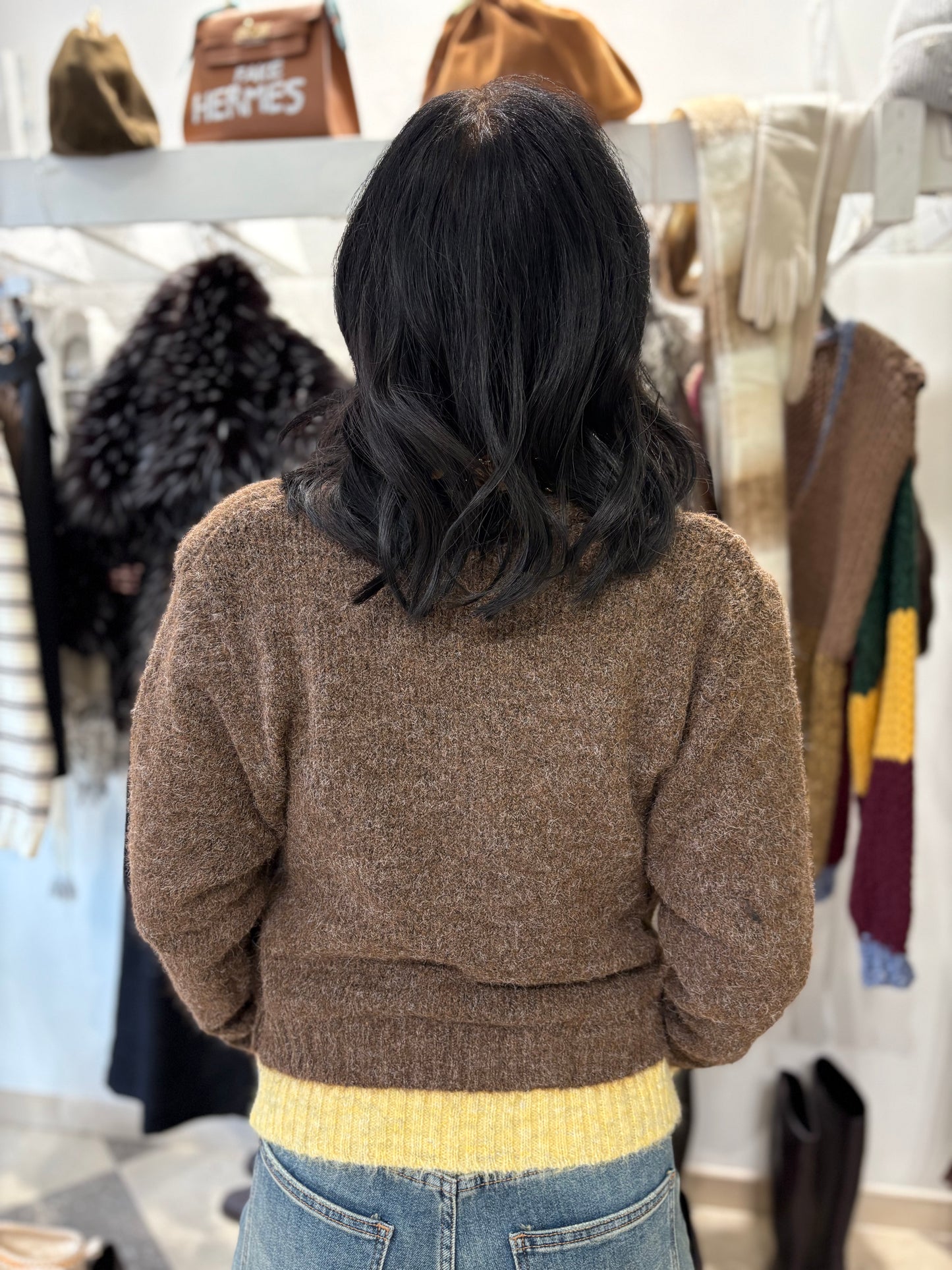 Cardigan double butter yellow