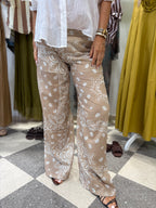 Pantalone bandana beige