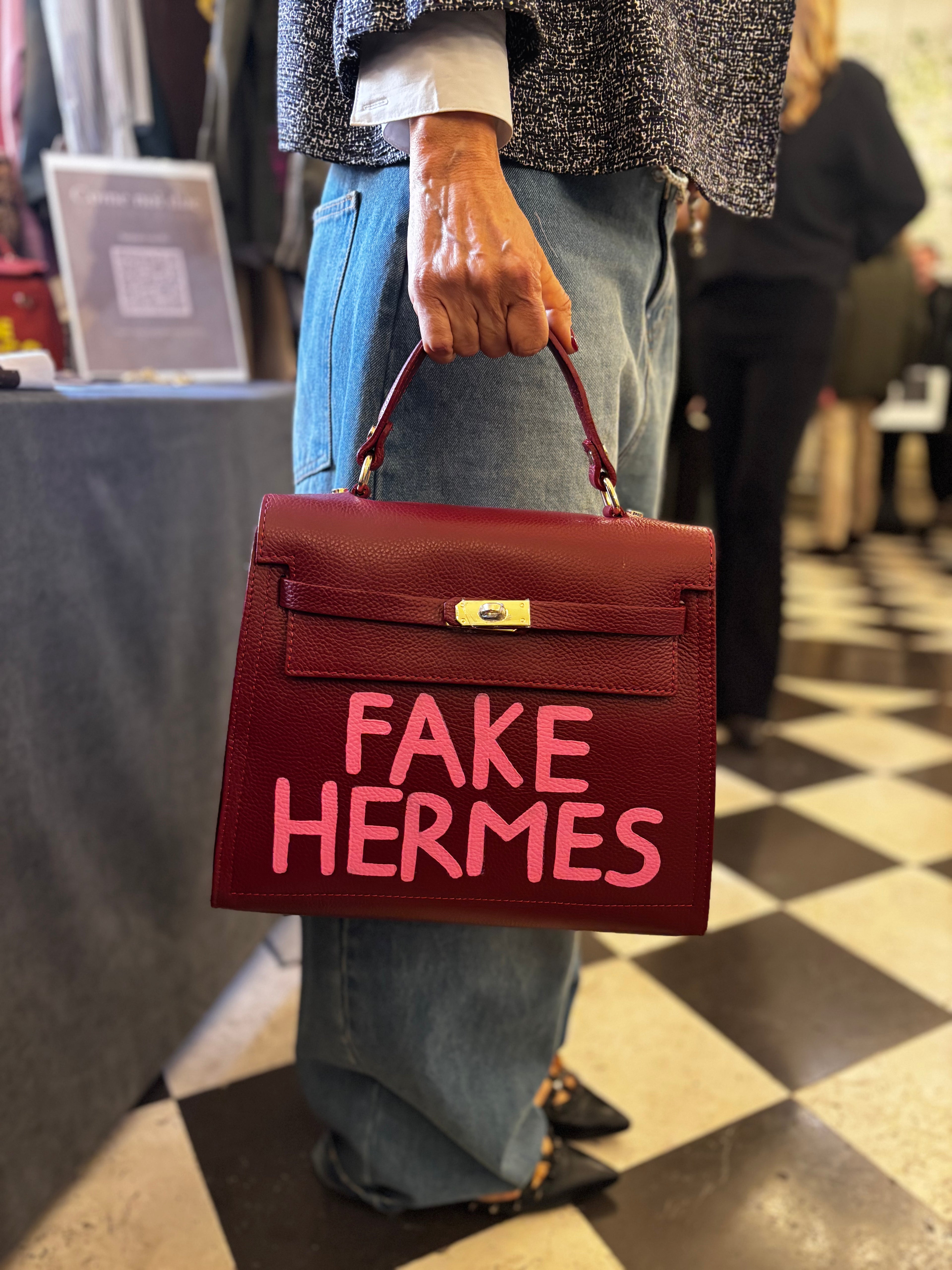 Modello Kelly “Fake Hermes” - burgundy