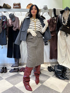 Gonna a matita check black and white