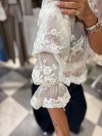 Blusa in pizzo ricamato