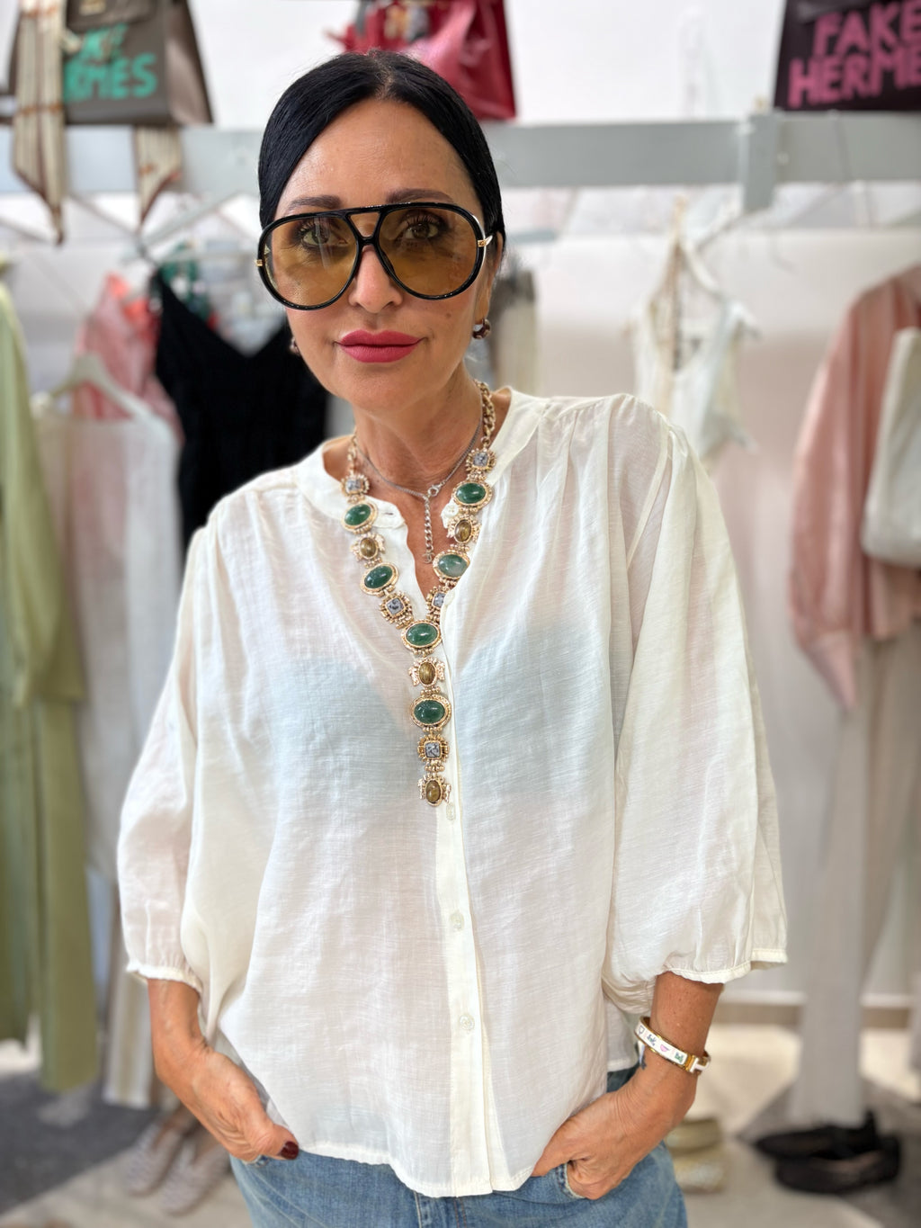 Camicia essential panna