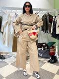 Coordinato Beige Doppiopetto con Pantalone cropped