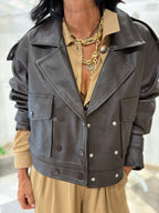 Giacca biker oversize