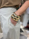 Bracciali rigidi gold effetto scultura
