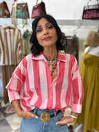 Camicia a righe over