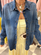 Giacca camicia in denim
