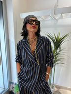 Camicia giacca gessata