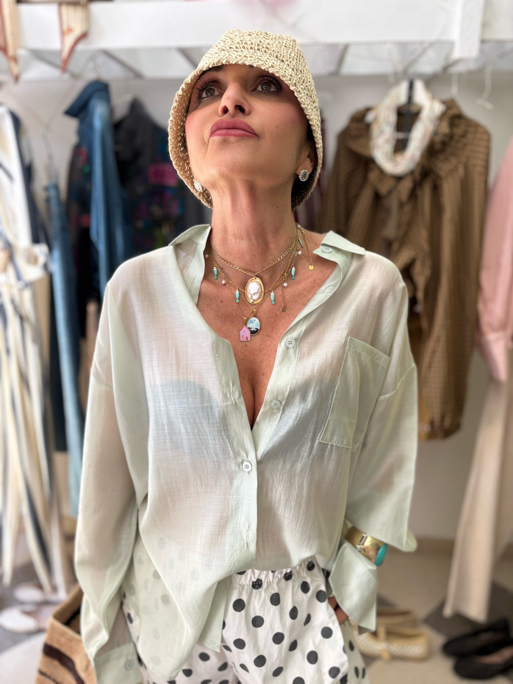Camicia ultra light - verde menta