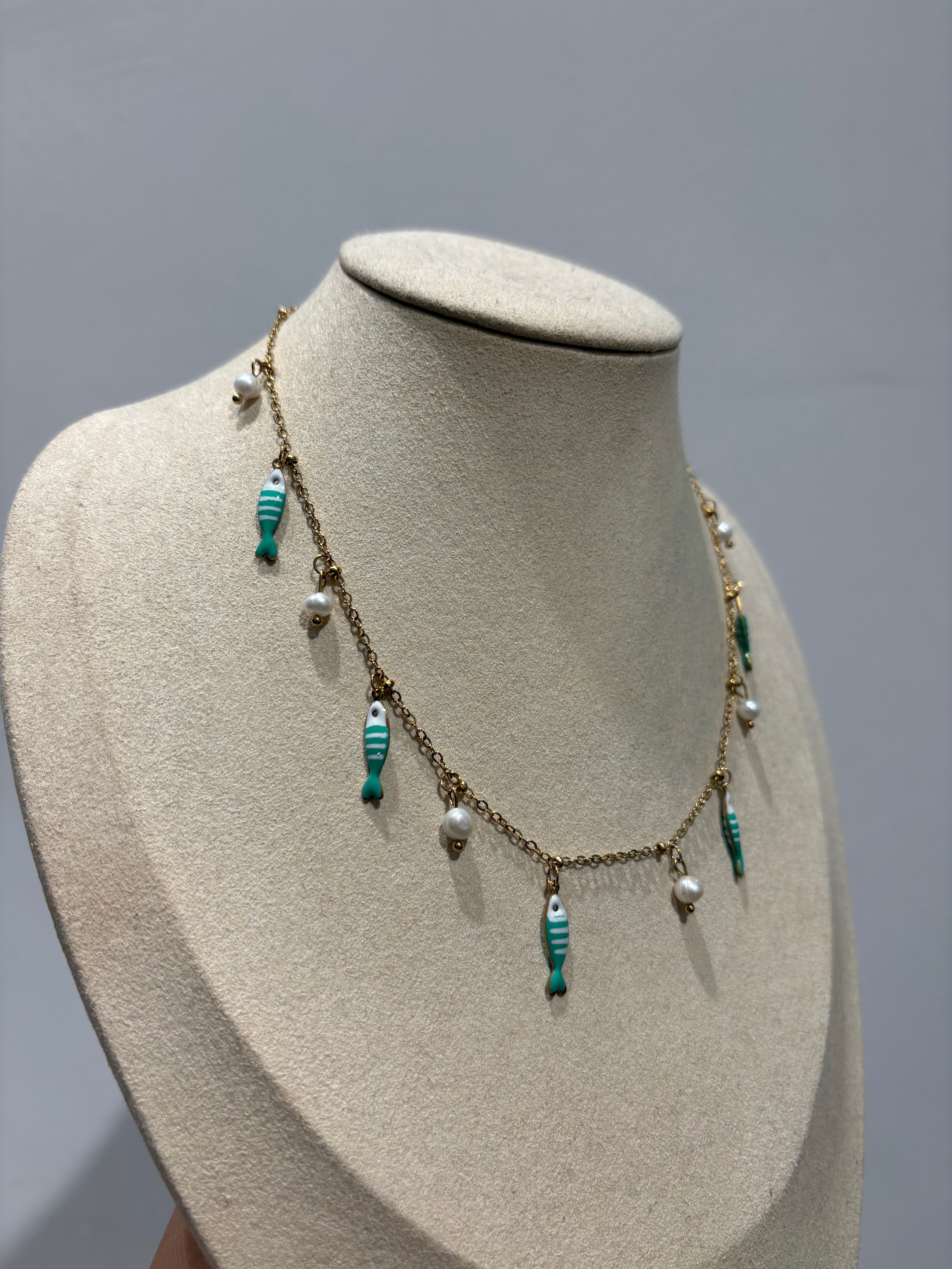 Collana pesciolini - turchese