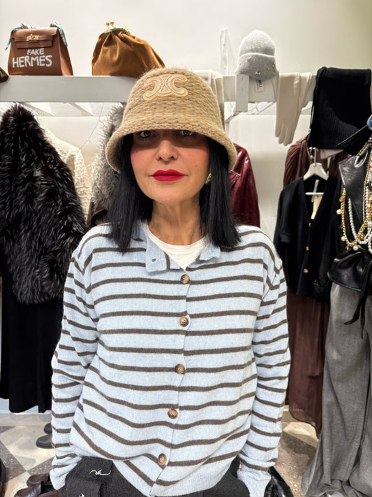 Cappellino in cashmere e viscosa