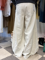 Denim vita media lunghezza piena panna