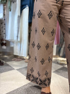 Pantalone palazzo ricamato