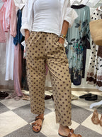 Pantalone in cotone con elastico in vita