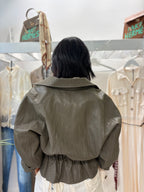 Bomber ecopelle effetto vintage
