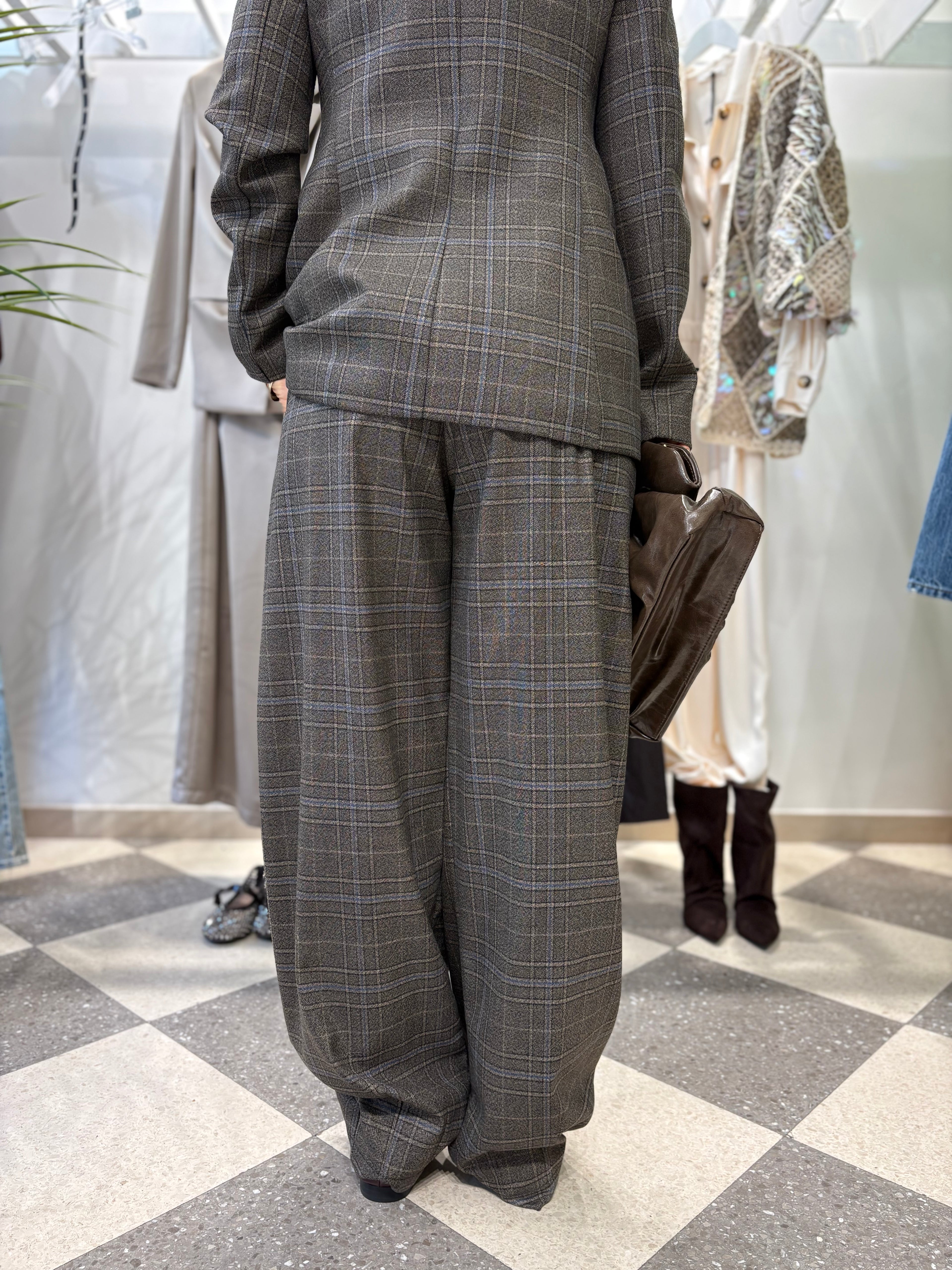Pantalone sartoriale check