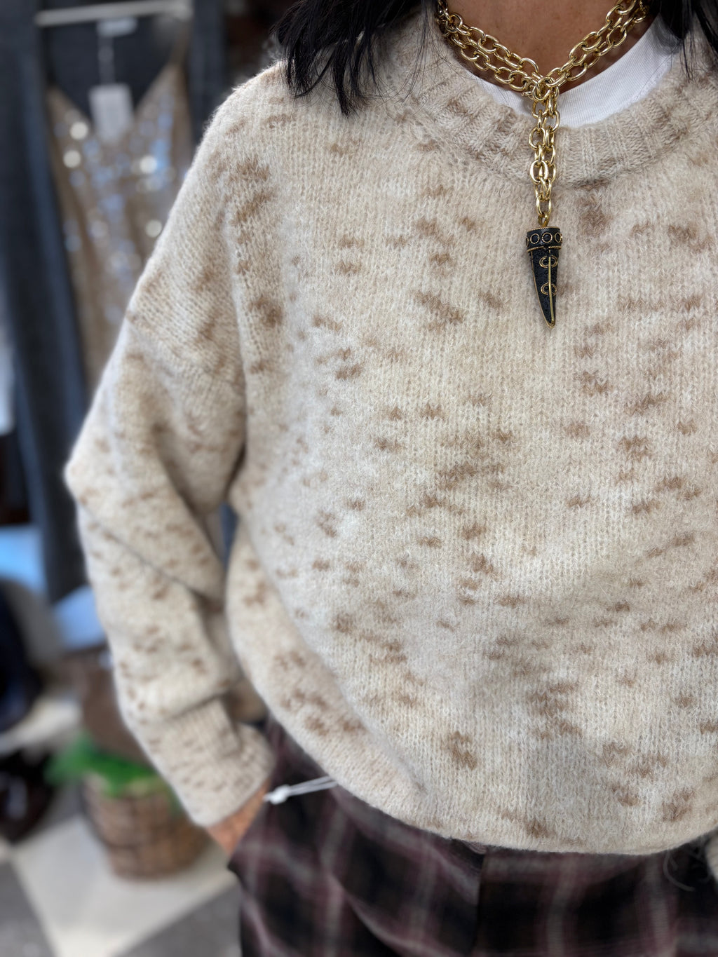 Motel maglione in misto mohair