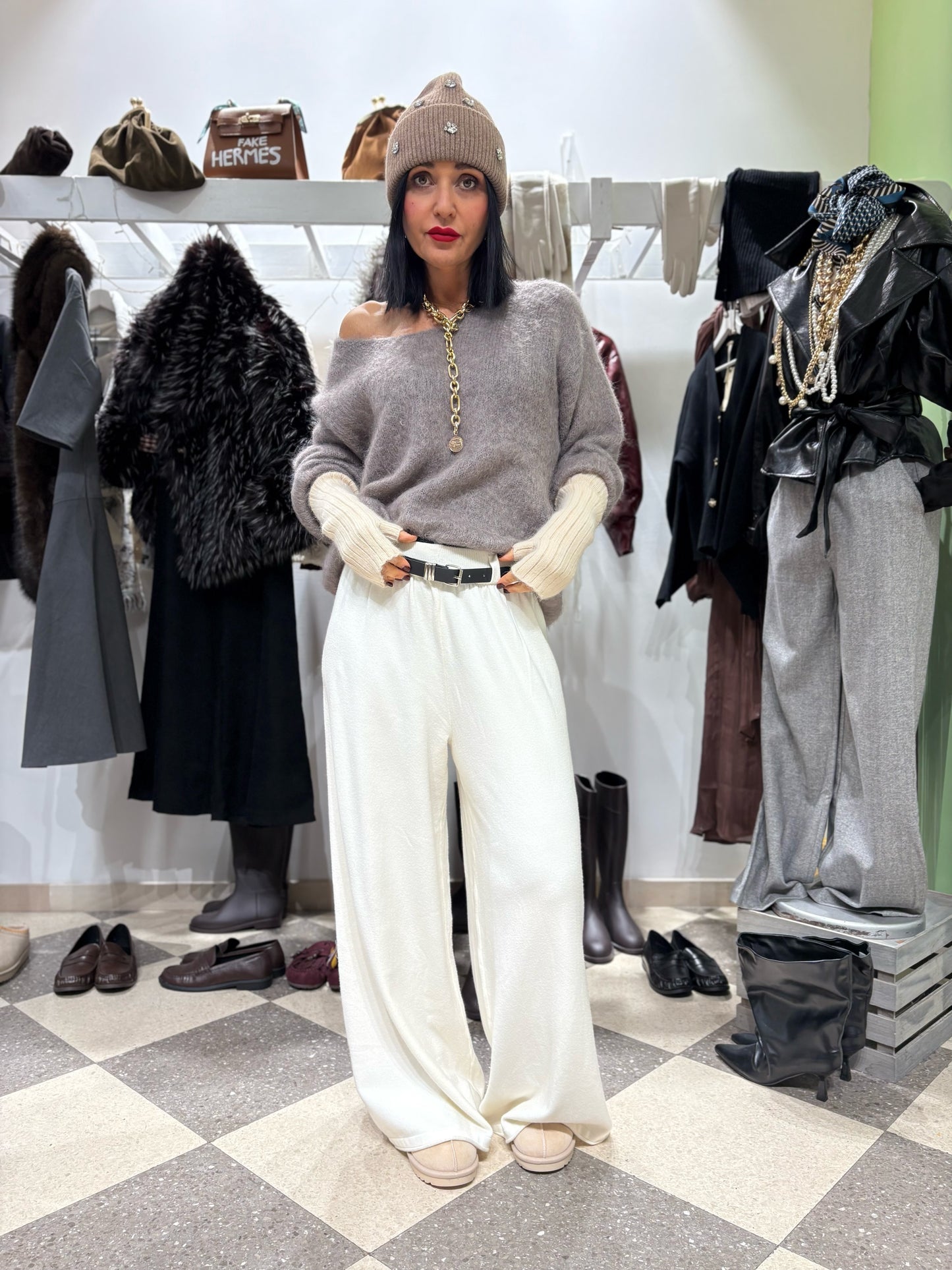 Pantalone Leisure panna