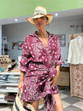 Coordinato stampa Paisley - Bordeaux
