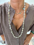 Collana lunga conchiglie naturali