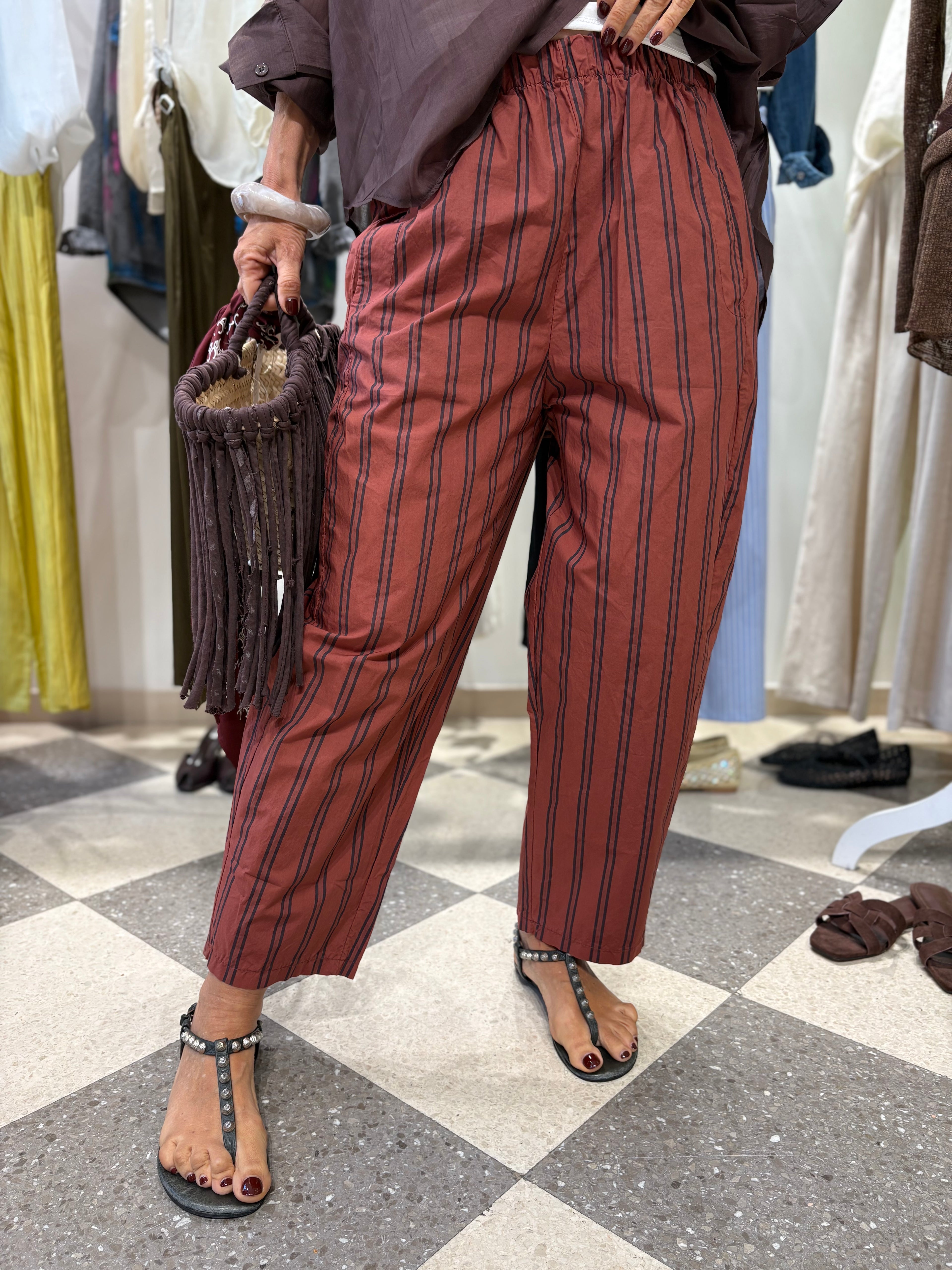 Pantalone in cotone con elastico