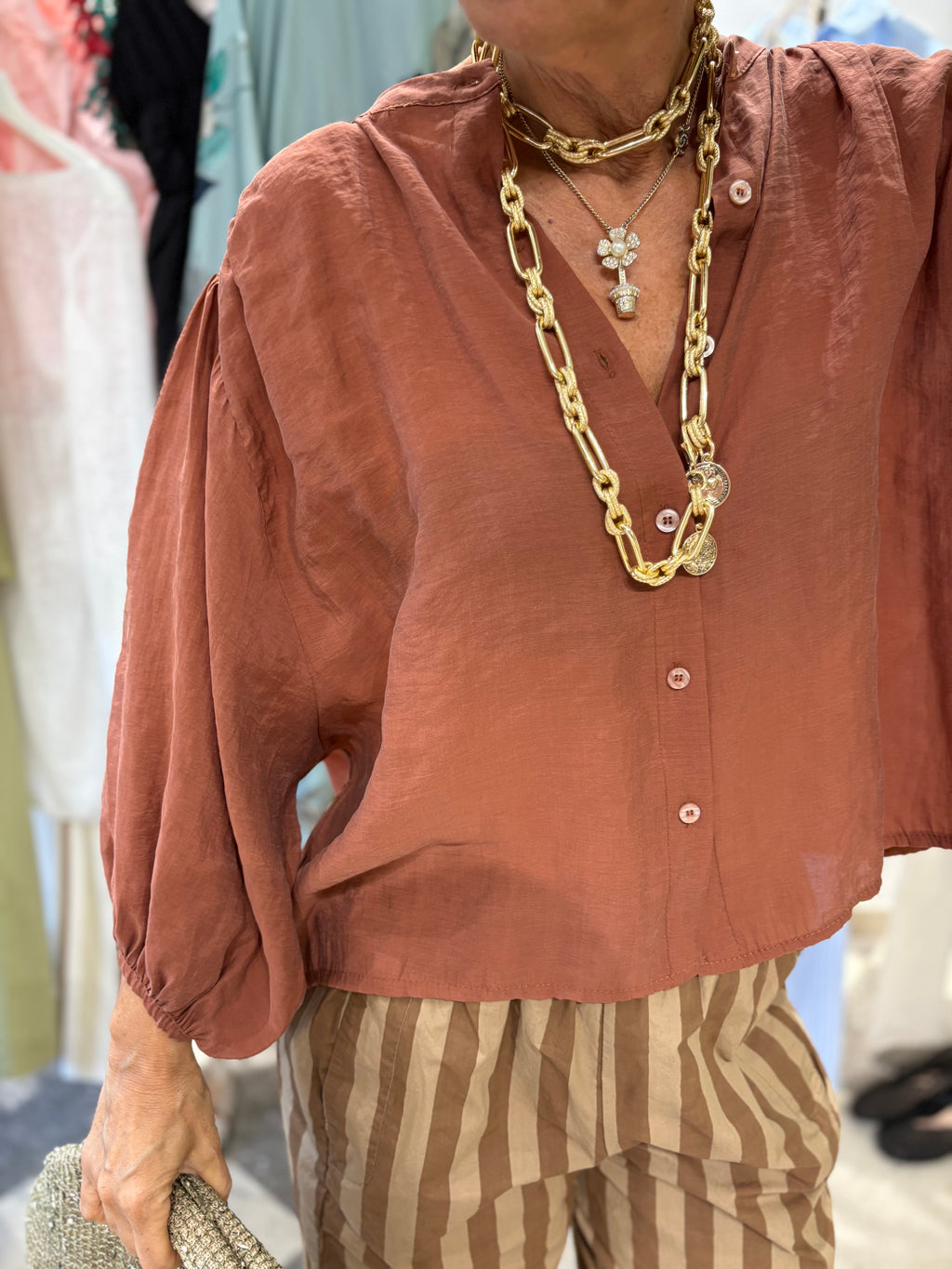 Camicia morbida - Terracotta