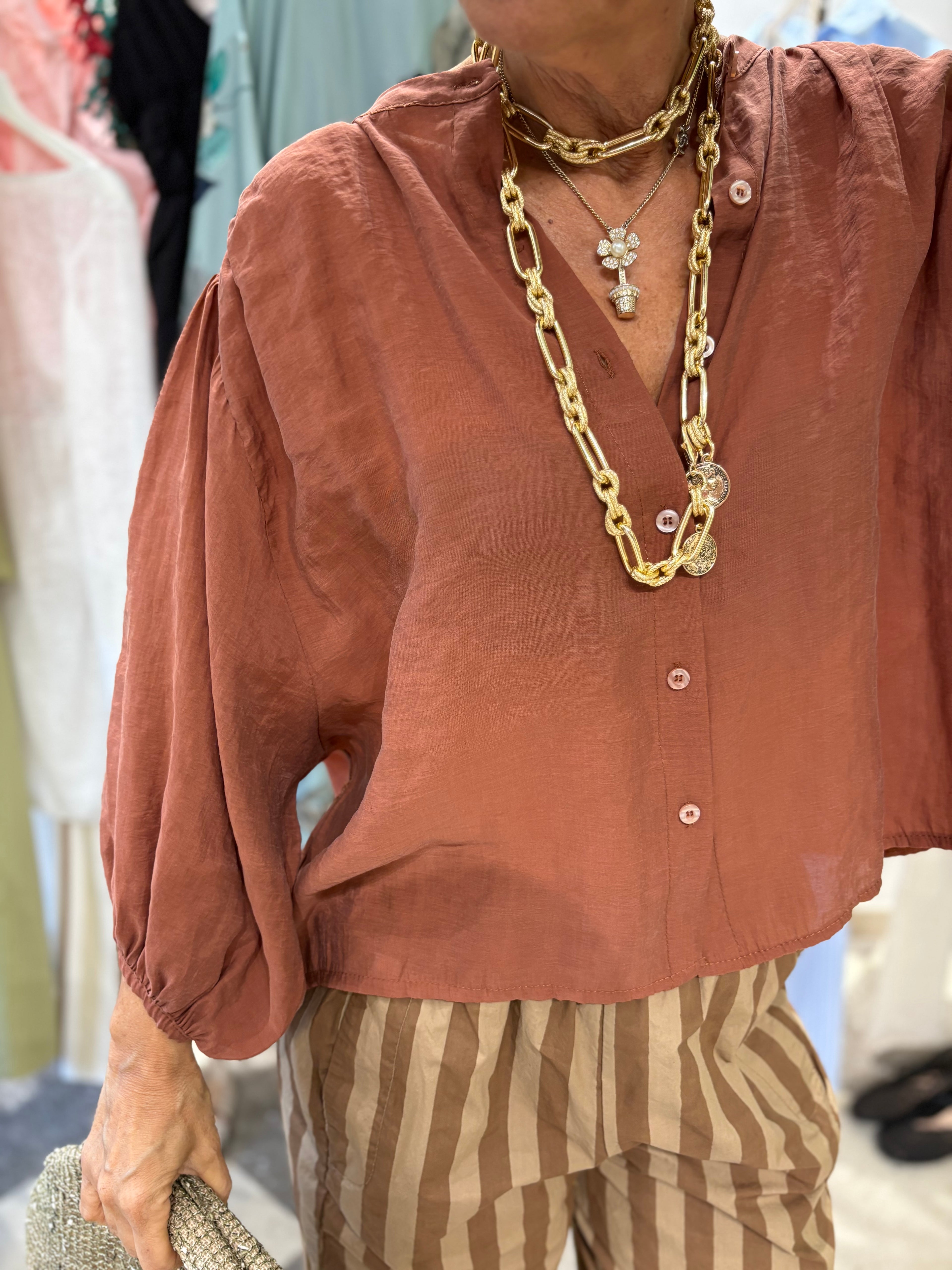 Camicia morbida - Terracotta