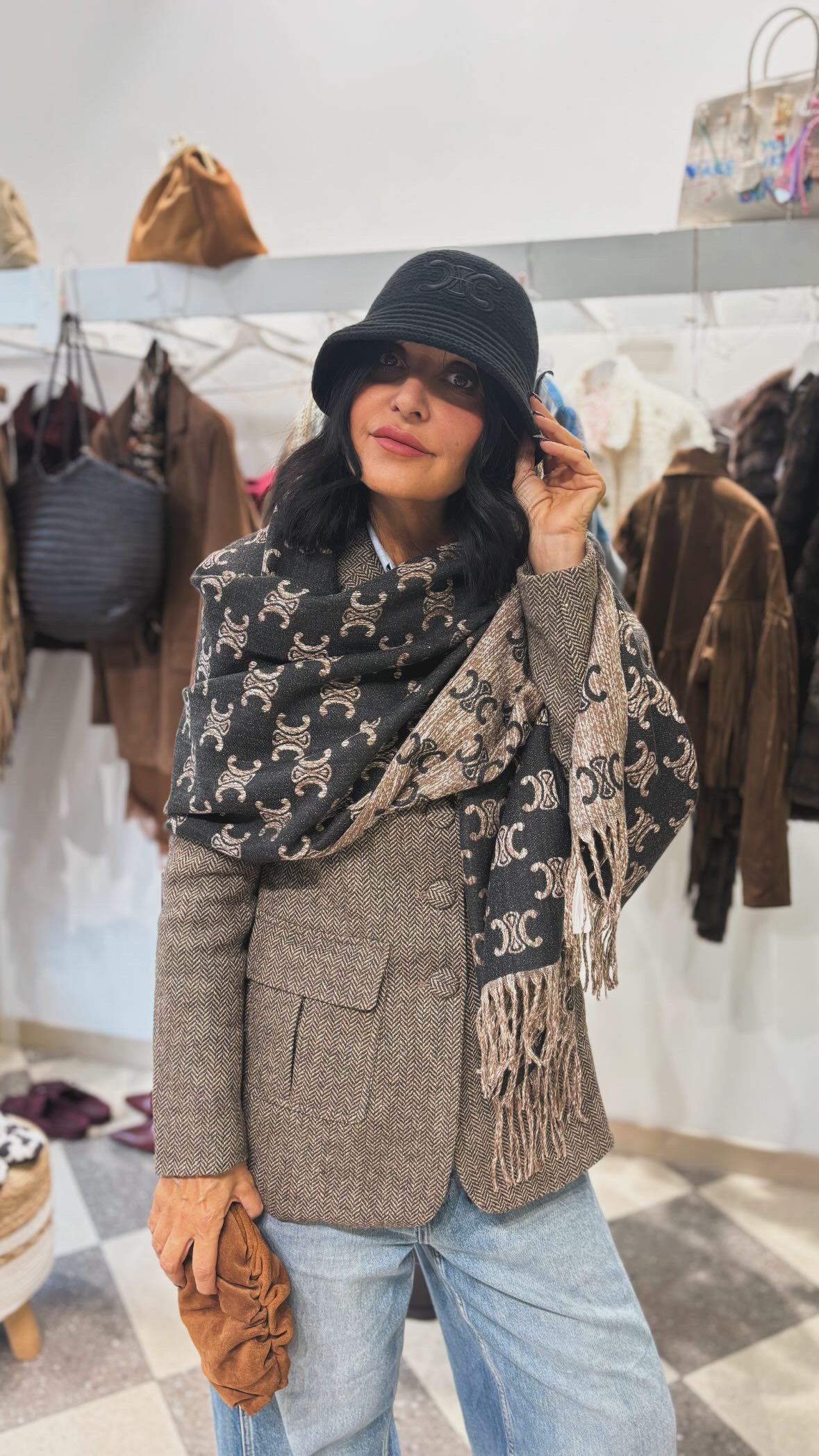 Stola in misto cashmere e viscosa