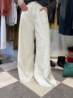 Denim vita media lunghezza piena panna