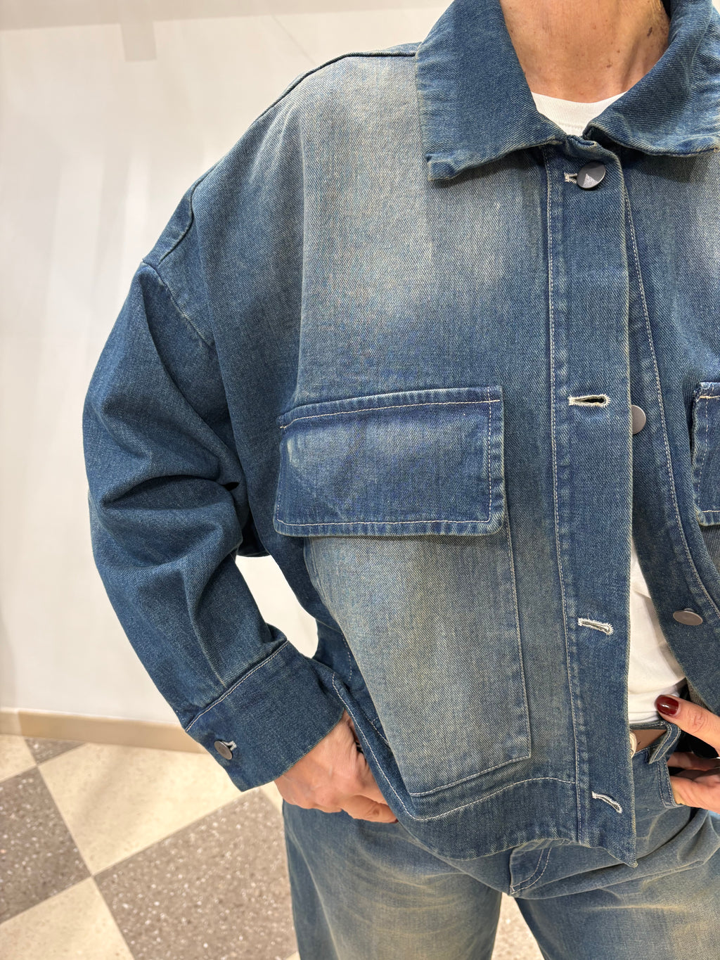 Motel blouson in denim