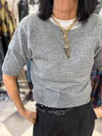 Maglia rasata light in misto cashmere