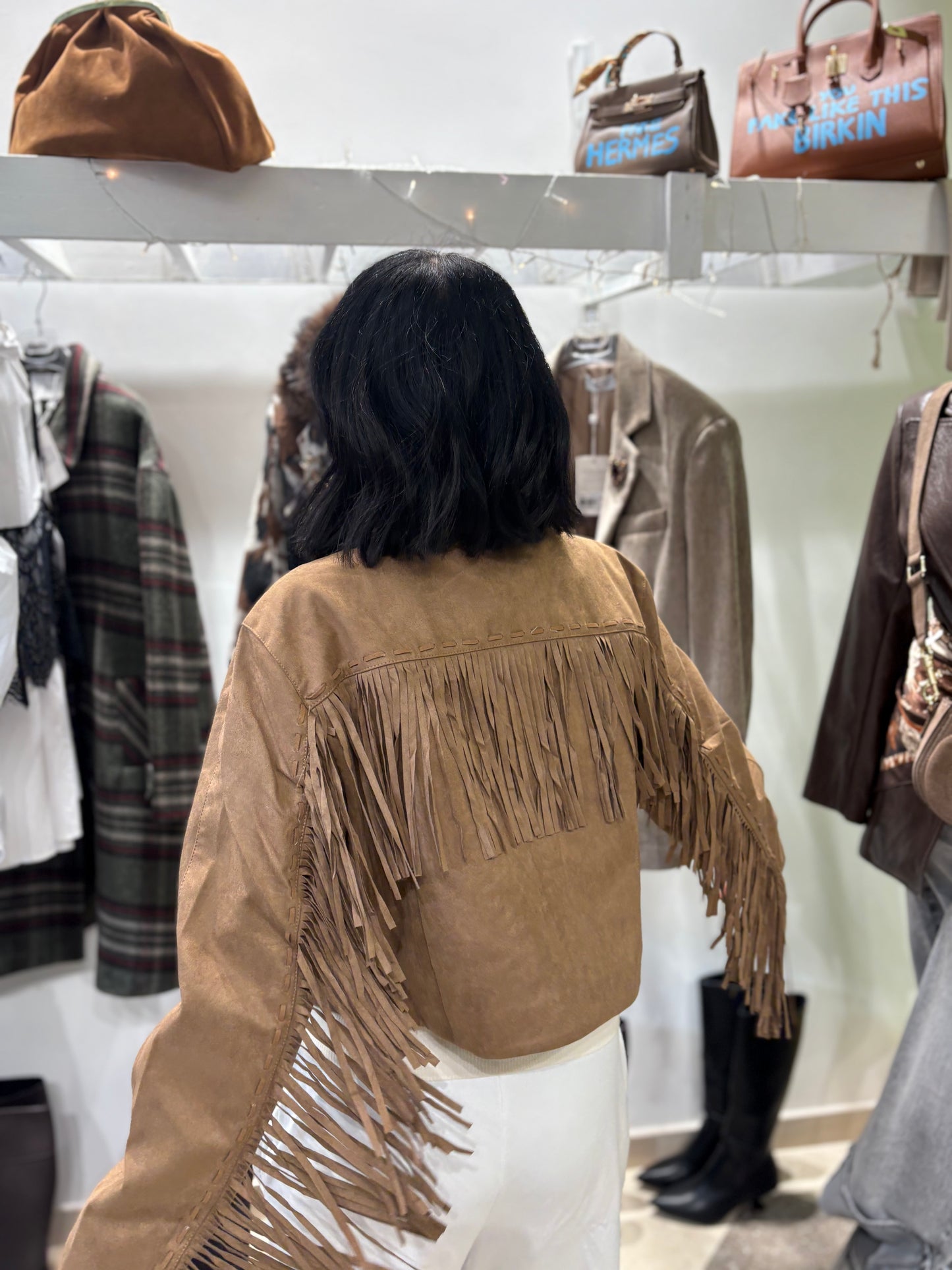 Giacca fringes Texas