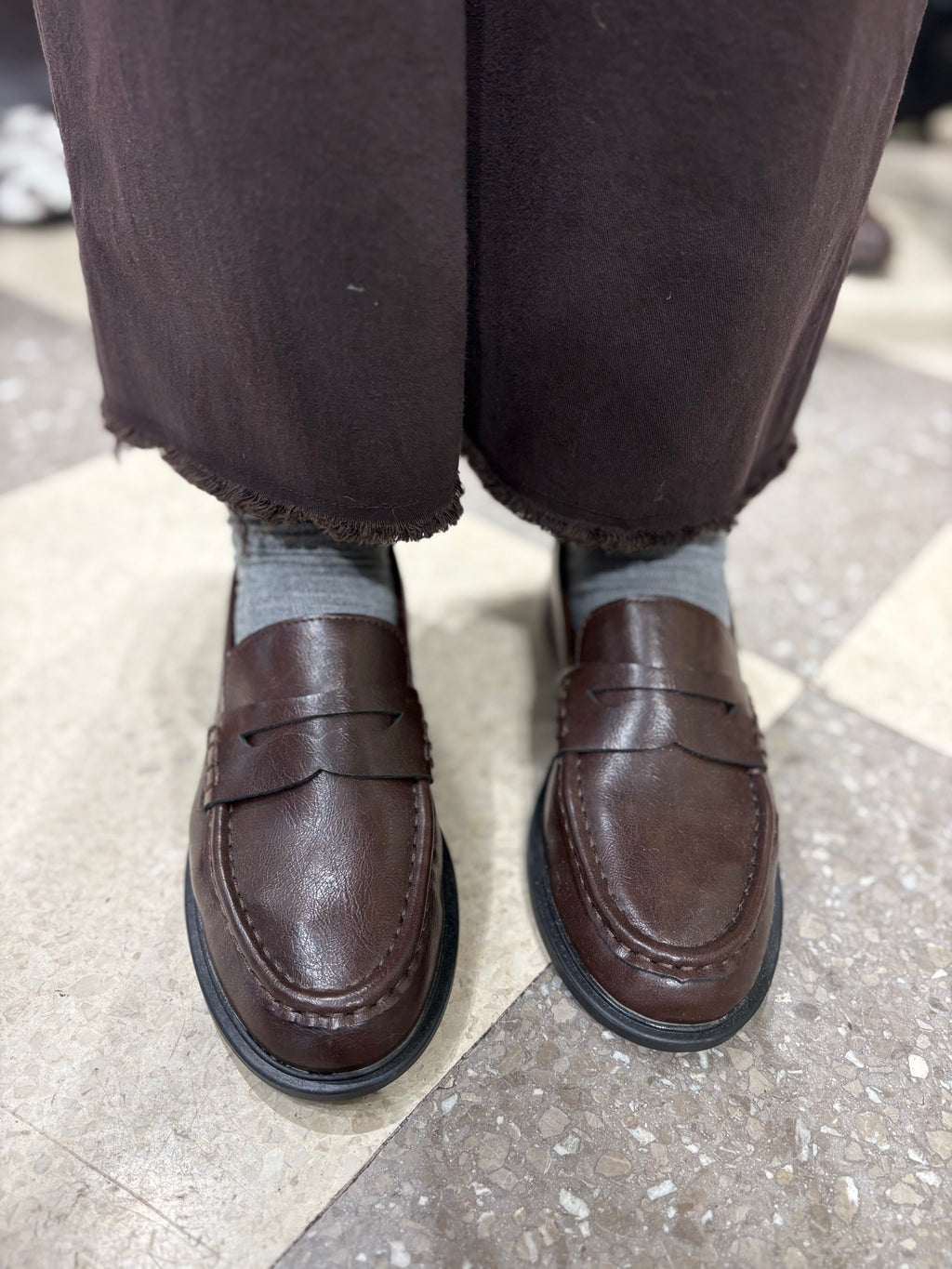 Mocassino eco pelle liscia