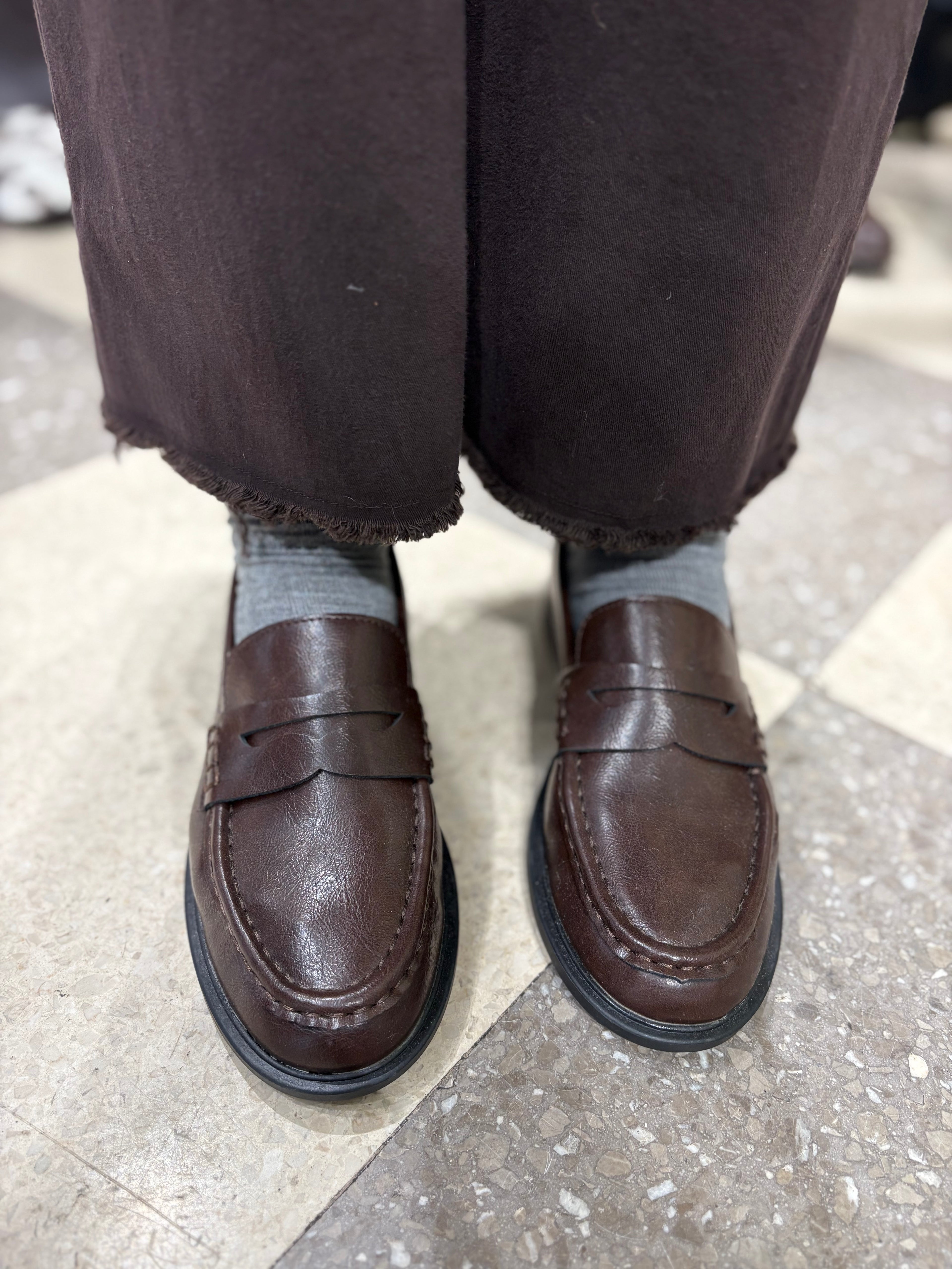 Mocassino eco pelle liscia