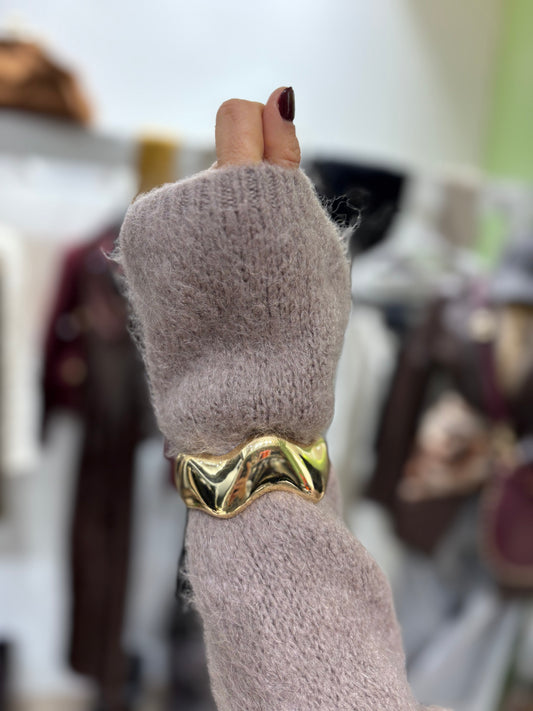 Bracciale zig zag oro liscio