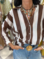 Camicia a righe over