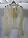 Blusa in pizzo - panna
