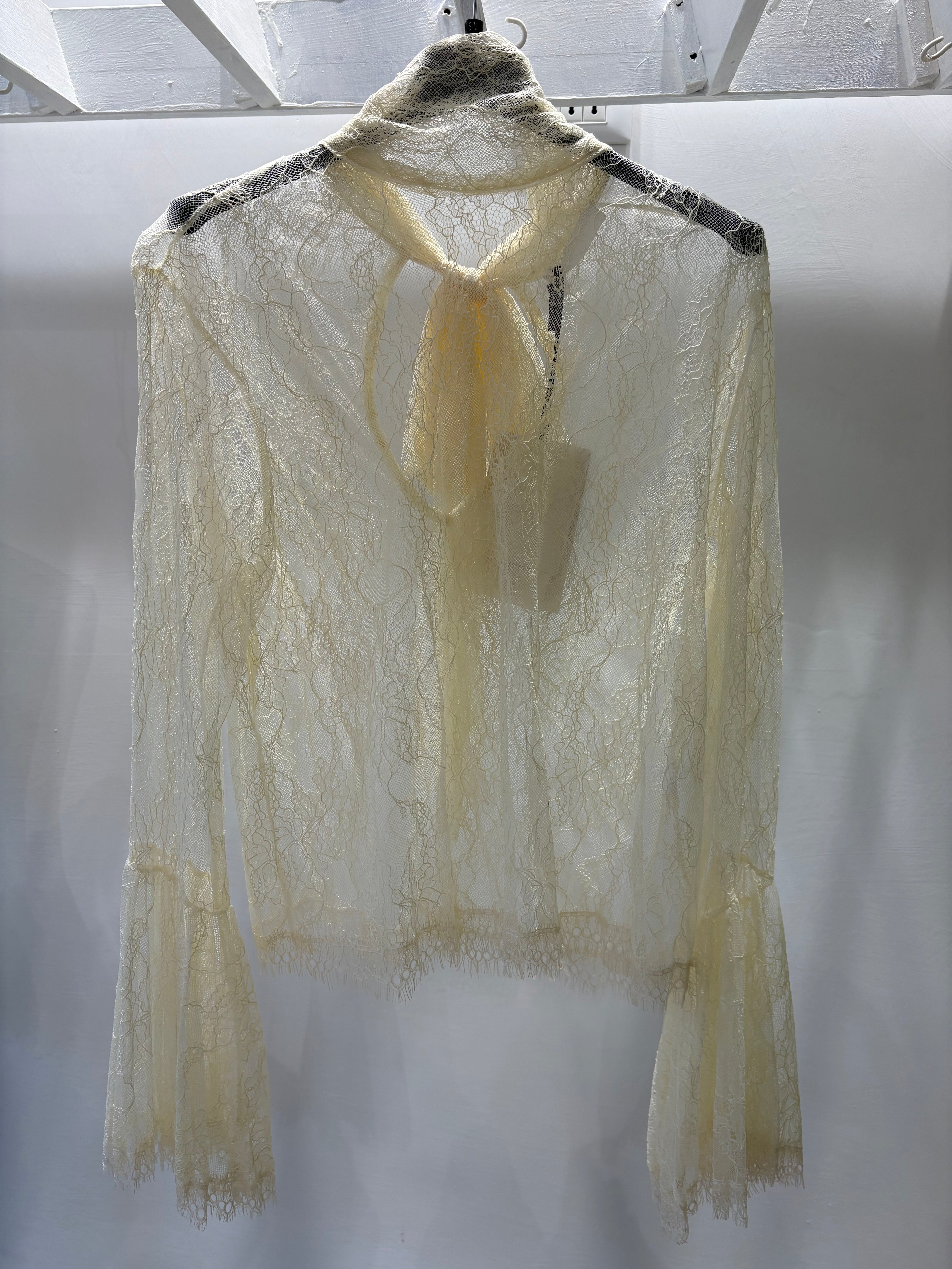 Blusa in pizzo - panna