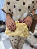 Clutch rigida rafia naturale