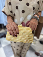 Clutch rigida rafia naturale